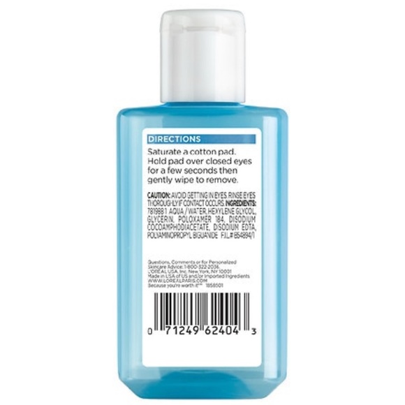 L'Oreal Paris Dermo-Expertise eye makeup remover 4Fl oz 100%Oil free facial new - Picture 6 of 7